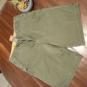Quiksilver Green Khaki Flat Front Shorts (0800)